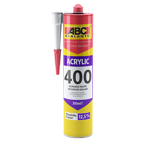 Sika ABC 400 Su Bazlı Tek Komponentli Kolay Uygulanabilir Akrilik Bazlı Dolgu Macunu