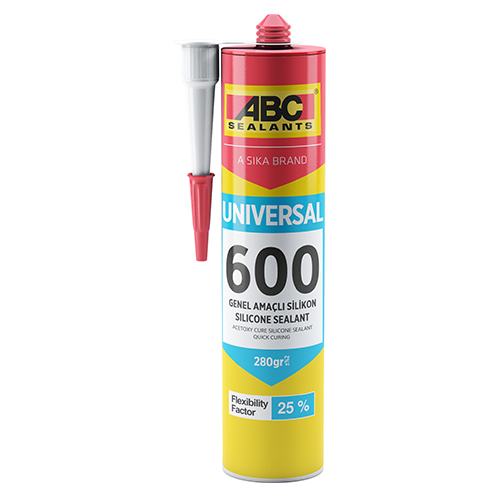 Sika ABC 600 Genel Amaçlı Tek Komponentli Asetoksil Bazlı Universal Silikon